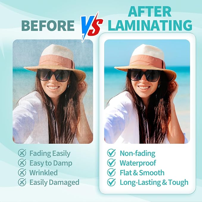 Binditek 200 Pack 3 Mil Thermal Laminating Pouches, 9x11.5 Inches Laminating Sheets, for Letter Size, Ultra Clear, Glossy, Hold 8.5x11 Inches, Heat Seal, School Office Supplies