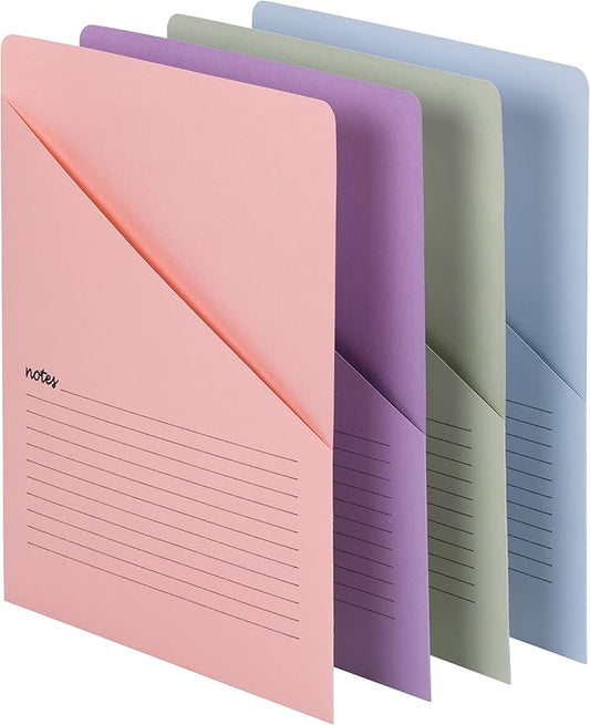 Smead Organized Up Notes Slash File Jacket, Letter Size, Assorted Colors, 12 per Pack (75429)