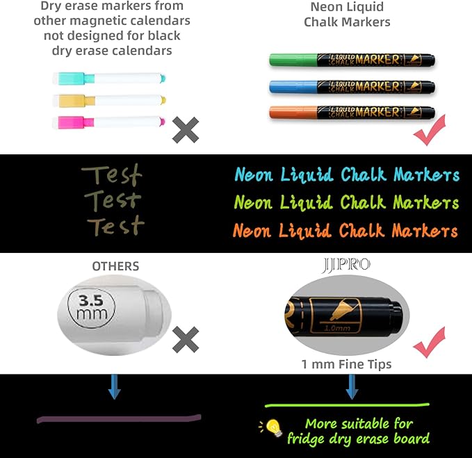 JJPRO Magnetic Dry Erase Menu and Chore Chart Blackboard for Fridge-Weekly Meal Planner Chalkboard,Behavior Chart Chalkboard for Multiple Kids with Notepad Blackboard