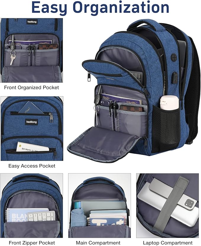 School Backpacks for Teen Boys 17.3 Inch,Bookbag Back Pack for Men Schooler with USB Charging Port,Morrales Knapsack for Business College High School