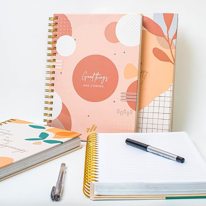 Hardcover Spiral Journal, 10.25" x 7.25", 300-Page Large College-Ruled Notebook for Women, Ideal for Writing, Journaling, Note-Taking, Work, School