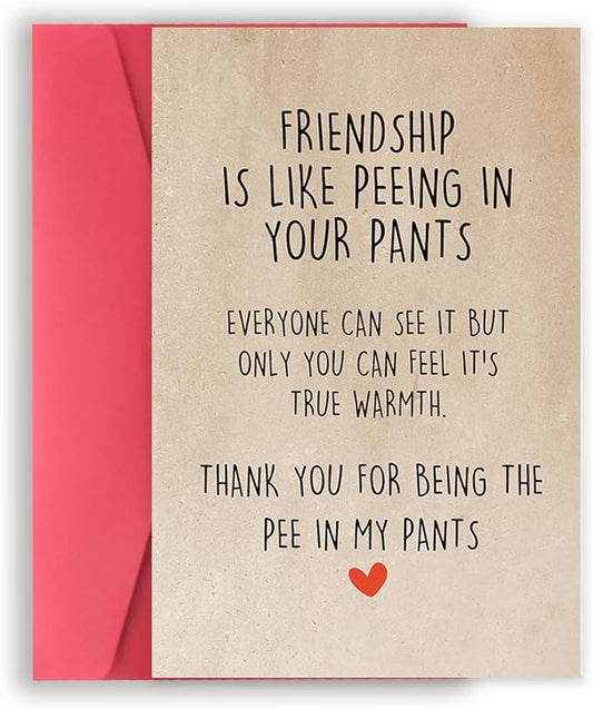 Funny Best Friend Birthday Card, Happy Friendship Card for Him Her, Bestie Card for Friend Sister, Friendship Gift for Her, Friendship Thank you Card for Men Women