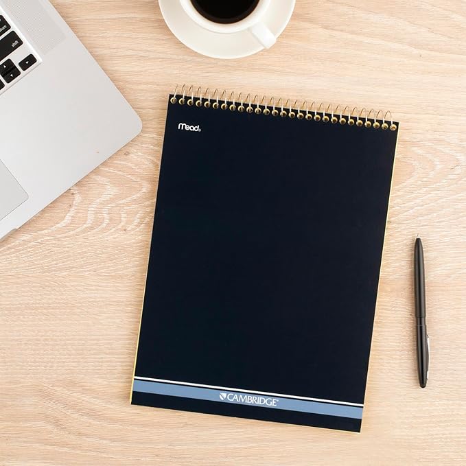 Mead Legal Pad Writing Pads, Top Bound, Wide Ruled Paper, 8-1/2" x 11", 70 Sheets, Great for Use as Home Office Supplies, Memo Pads, Note Pads, or Steno Pads, Letter Writing, Canary Yellow (MEA59880)