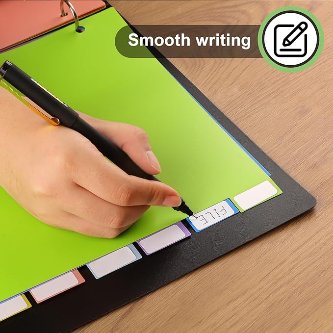 HABGP 16Pcs/2 Set 8 Tab Dividers for 3 Ring Binder, 16 Pcs Multicolor 3 Ring Binder Dividers with Tabs, Page Folder Dividers, Plastic Tabbed File Dividers with Tabs, Three Ring Binder Index Dividers