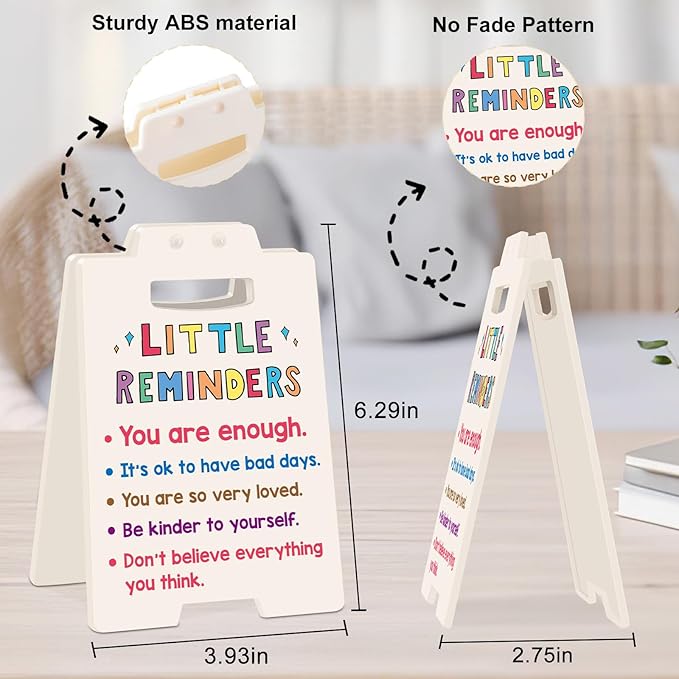 Office Desk Accessories Women Office Workspace Cubicle Decor Teacher Counselor Office Essential Little Reminders You Are Enough Mental Health Coworker Associates Christmas Inspirational Gift Beige