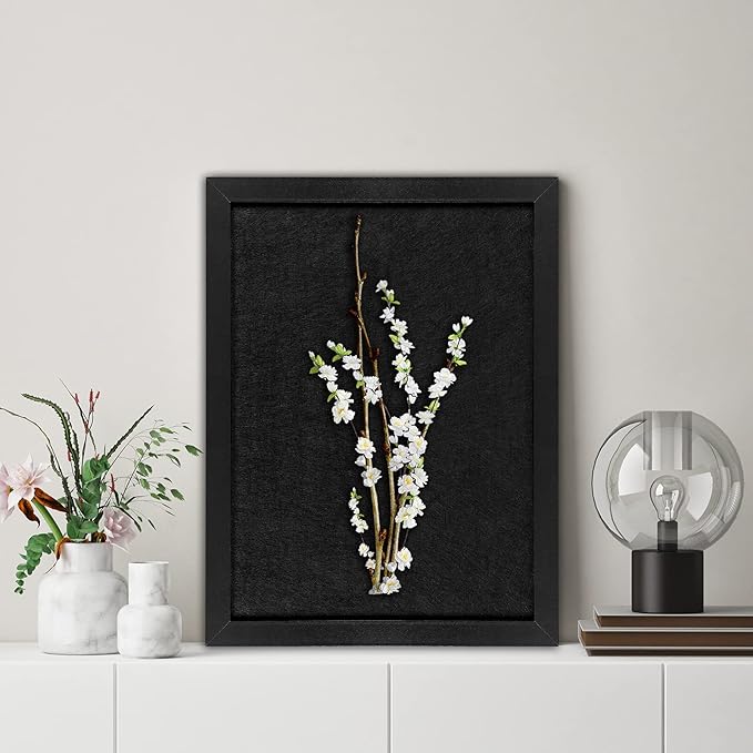 TORASO Cork Board Bulletin Board, Cork Boards for Walls with Pins, Eye Bolts, gaskets, Screws, Pin Board for Office, School and Home (All Black, 11“x14.5” - 2p)