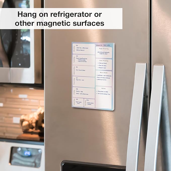 Global Printed Products 6" x 9" Vertical to-Do List and Weekly Planning Pad, 60-Sheets, Pastel