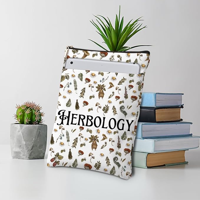 Magic Stuff Herbology Magic Book Sleeve Gardening Book Cover Book Lovers Gifts Book Club Gifts Wizard Book Protector Book Gifts for Readers Women Plant Lovers Magic Lover Graduation Birthday Gifts