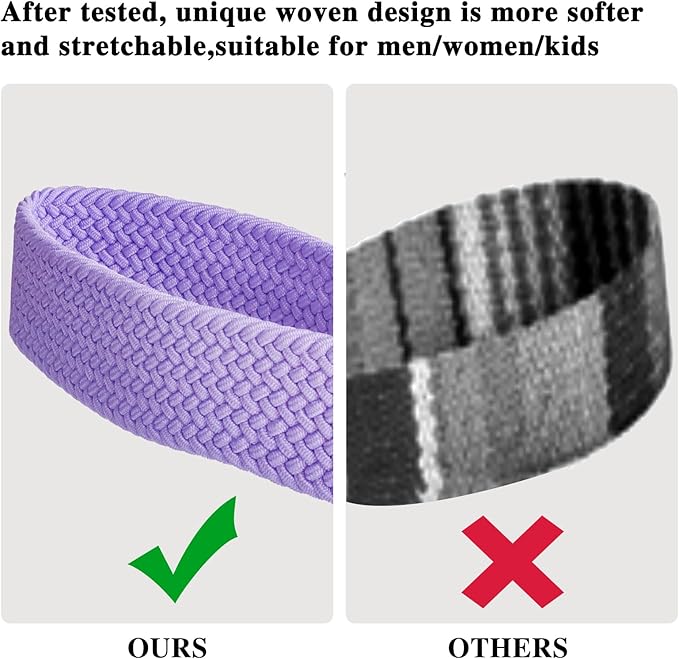 Fishent Stretchy Wristlet Keychain,Braided Cute Wrist Lanyards for Keys, Key Chain Holder for Women Men, Wrist Strap Keychain for Car Keys Phone Camera Wallet ID Badges Card (Lavender)