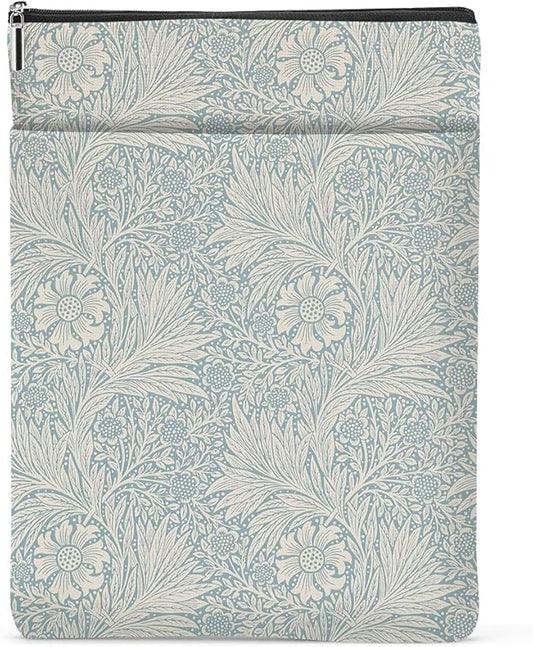 Retro Floral Book Sleeve Book Cover Classic Flower Book Protector with Zipper Christmas Birthday Book Club Gifts Book Accessories for Women Sister Daughter Librarian Girls Bookish Book Lovers Gifts