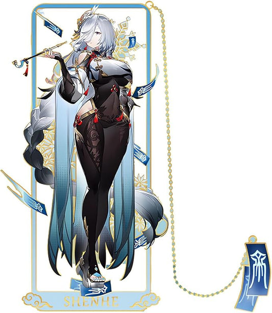Shenhe with Chain Original Genshin Impact Metal Bookmark - Collect All Your Favorite Characters!