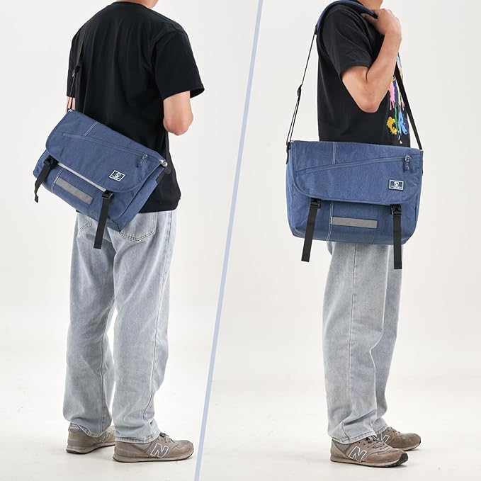 OIWAS Laptop Messenger Bag for Women 15.6 Inch Satchel Bag Men Crossbody Shoulder Bags Briefcase Bag Travel Work Computer Blue