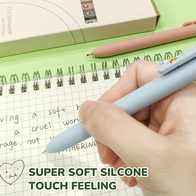 UIXJODO Gel Pens, 12 Pcs Black Ink Pens for Women, 0.5mm Fine Point Smooth Writing Pens, High-End Series Retractable Pens for Journaling Note Taking (12 Pcs Gold Morandi and Vintage)