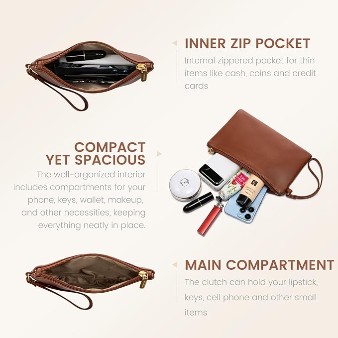 LOVEVOOK Laptop Bag for Women,15.6 inch Work Bags with Clutch, Vintage Leather Laptop Tote Bag,Computer Bag Laptop Purse, Briefcase Tote Bag Shoulder Bag Handbag for Business Office Teacher