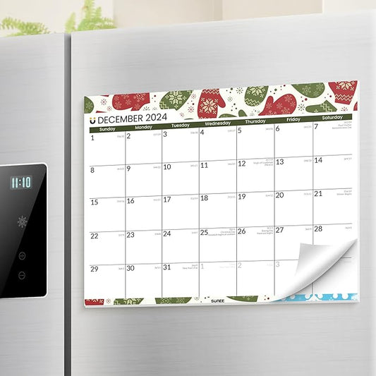 SUNEE Magnetic Calendar for Refrigerator from Now to June 2027 Wall Calendar, Fridge Calendar 3 Year Planner with Magnet for Monthly Program, 8.5"x11" Tearable Paper Calendar, Seasonal Color