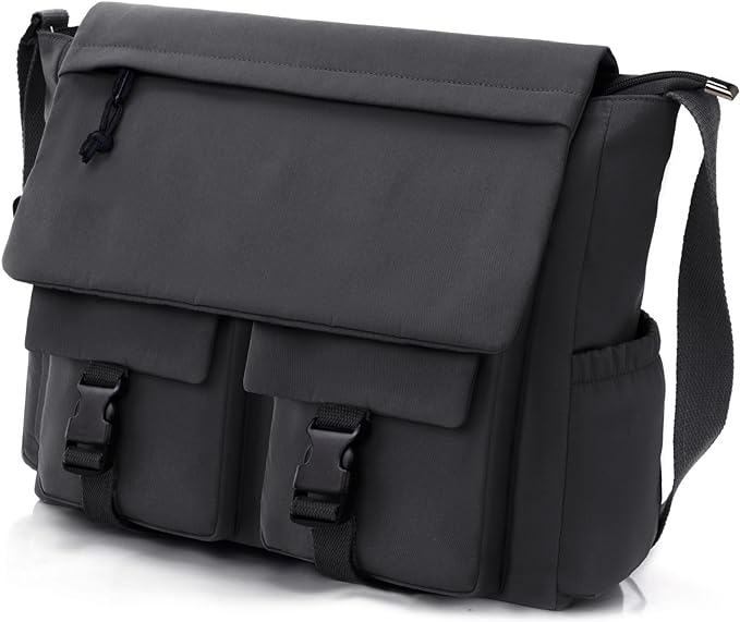 Lovvento Shoulder Messenger Bag for Men - Women Laptop Bag 15.6 inch Satchel Bags Mens Canvas Crossbody Tote Bags