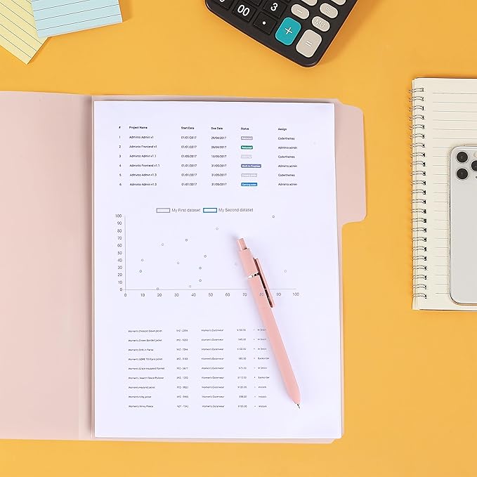 Mr. Pen- Poly File Folders, 1/3 Cut Tab, 6 Pack, Morandi Colors, Letter Size, Colored File Folders, Letter File Folders, Color Folders, Office File Folders, Office Supplies File Folders, File Folder