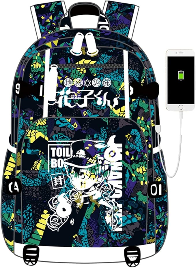 ISaikoy Anime Toilet Bound Hanako kun Backpack Satchel Bookbag Daypack School Bag Laptop Shoulder Bag Style1