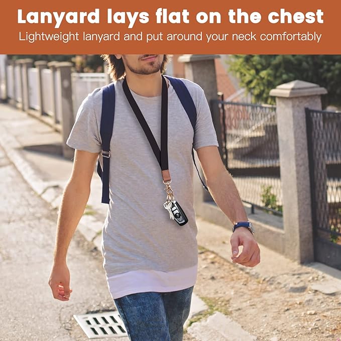 XCHIN Lanyards for Keys, Wrist Strap Lanyards, Black Keychain Lanyard for Women Men, Cool Long Lanyards & Cute Short Lanyards