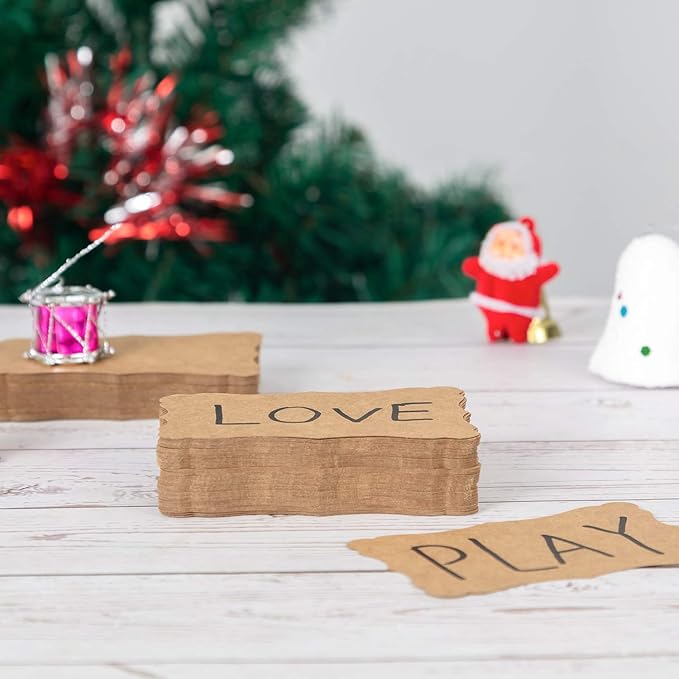 120 Pieces Small Mini Business Cards Vintage Assorted Colors Blank Note Cards Gift Word Card for Business Cards, Gift Cards (Brown, 3.66x 2.36 inches)