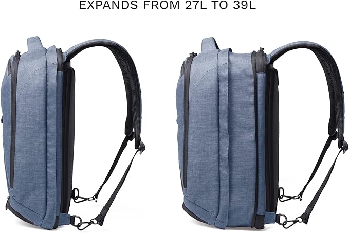 Knack Series 1 Laptop Backpack Fits up to 15 Inch - Knack Bags Carry-On Backpack, TSA Approved, Expandable Travel Backpacks With 3 Day Outfit Capacity (Indigo Blue, Medium)