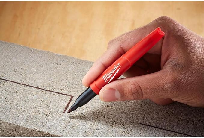 Milwaukee 48-22-3104 Inkzall Point Marker, Fine, Black, 8-Pack