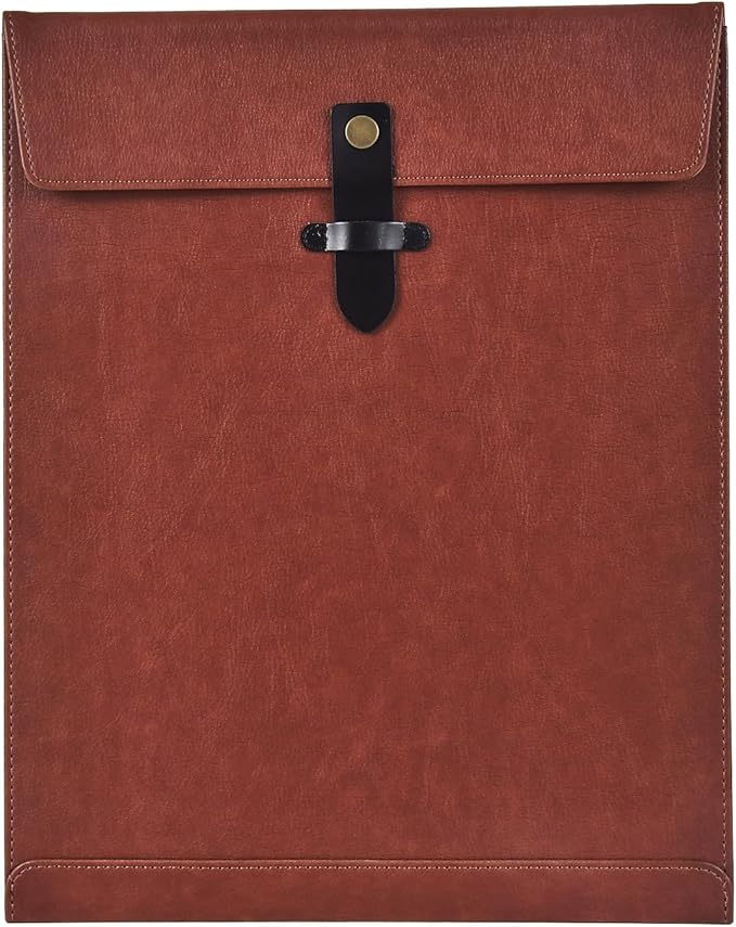 Brown Leather File Folder Letter Size, File Organizer, Important Document Folder, Document Organizer, Laptop Sleeve Notebook Case, Leather Folder Paper Storage, A4 Envelopes Filing Folder