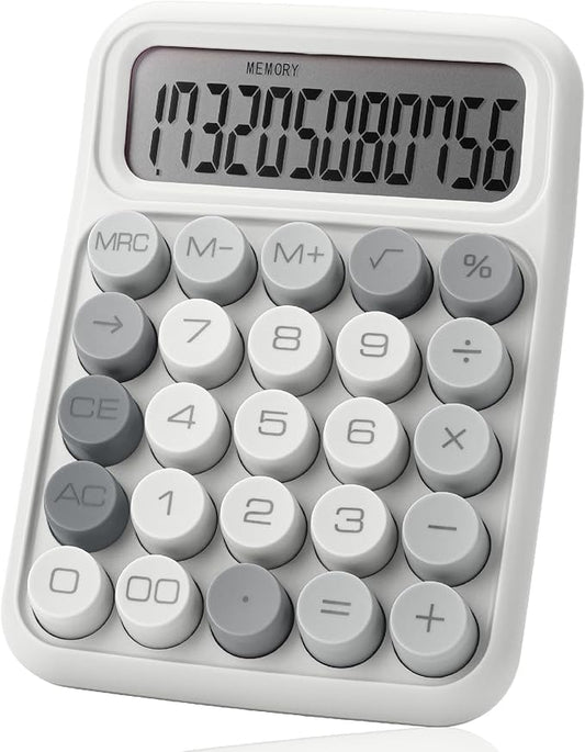 Mr. Pen- Mechanical Switch Calculator, 12 Digits, Large LCD Display, Gray Calculator Big Buttons, Mechanical Calculator, Calculators Desktop Calculator, Cute Calculator, Aesthetic Calculator