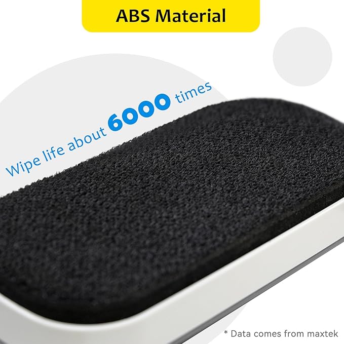 maxtek Magnetic Dry Erase Eraser, Glass Board Erasers, 2 Pack, Whiteboard Eraser for Dry Erase Board, Glass Board, Calendar Board, Office and School Supplies (Gray)