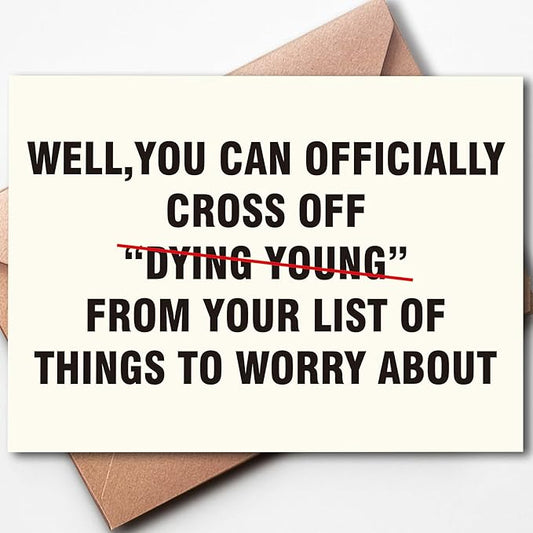 Funny Birthday Cards for Men, Women, Brother, Sister, Dad, Mom, Husband, Friend, and Anyone | Humorous Gifts | Unique Birthday Decoration