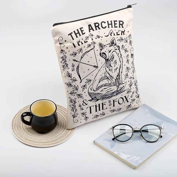 Fantasy Books Gift The Archer and The Fox Book Sleeve Bookish Lover Gift The Fox Book Cover Reading Gift Book Protector Pouch Archer Fox Booklish Gift (The Fox BS)