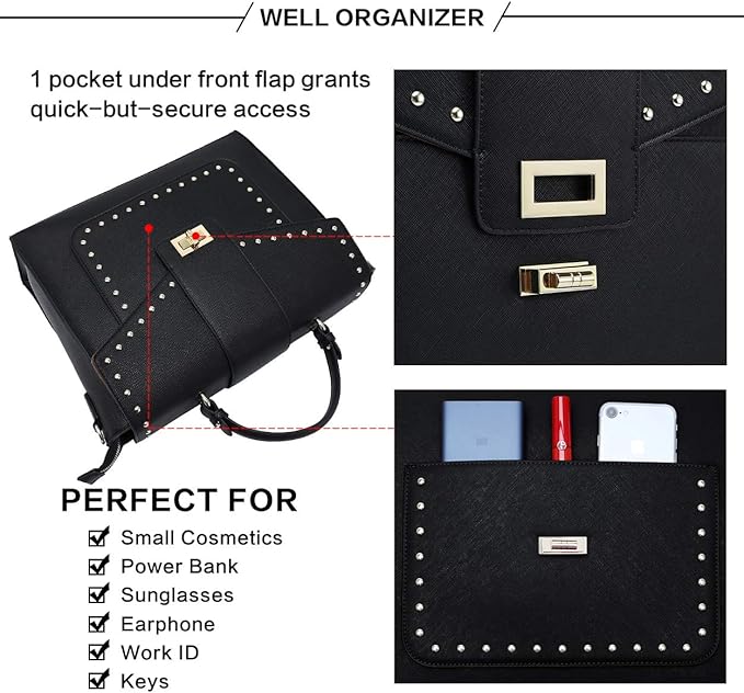 EaseGave 15.6 Inch Laptop Briefcase for Women