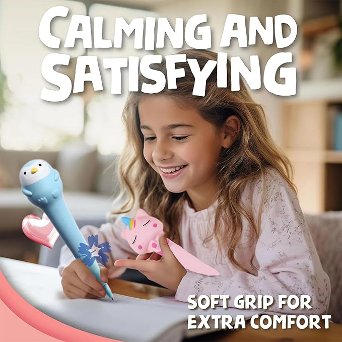 5 Pcs Kawaii Cute Fun Pens for Girls Stationary & Cool Pens for Teenage Girls Gifts for Tweens Girls Easter Baskets Stuffers Pink