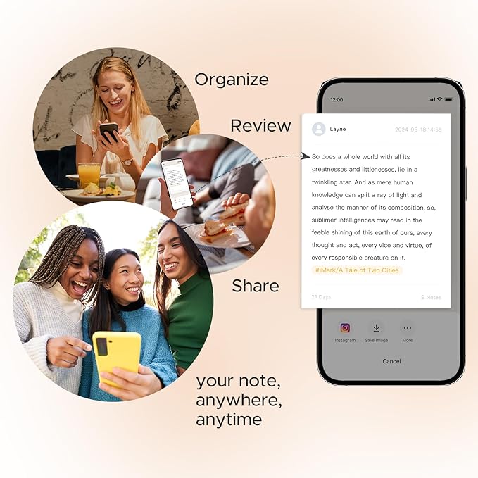 VYU iMark Reading Pen, Digital Highlighter, Book Markers for Reading and Annotations, Real-Time Sync to Digitize, Store, and Share Notes, Best Gift for Book Lovers, Students—currently for Android only