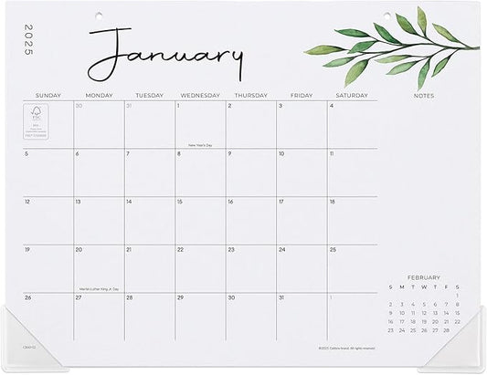 Cabbrix Floral Desk Calendar 15" x 12", Desk Calendar 2025-2026 Runs From Jan 2025 to Jun 2026, Perfect for Home Office Desktop Wall Calendar for Easy Organizing
