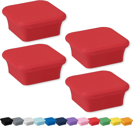 Glassboard Studio MiniBar Magnet - Strong Neodymium Rare Earth Magnets for Fridge, Whiteboard, Locker & Magnetic Glassboards - Ideal for Crafting & Office Use - Strong Fridge Magnets (Cherry Red, 4)