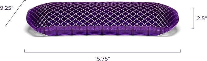 Purple Back Cushion | Pressure Reducing Grid Designed for Ultimate Comfort | Designed for Chairs, Gaming, and Travel | Made in The USA