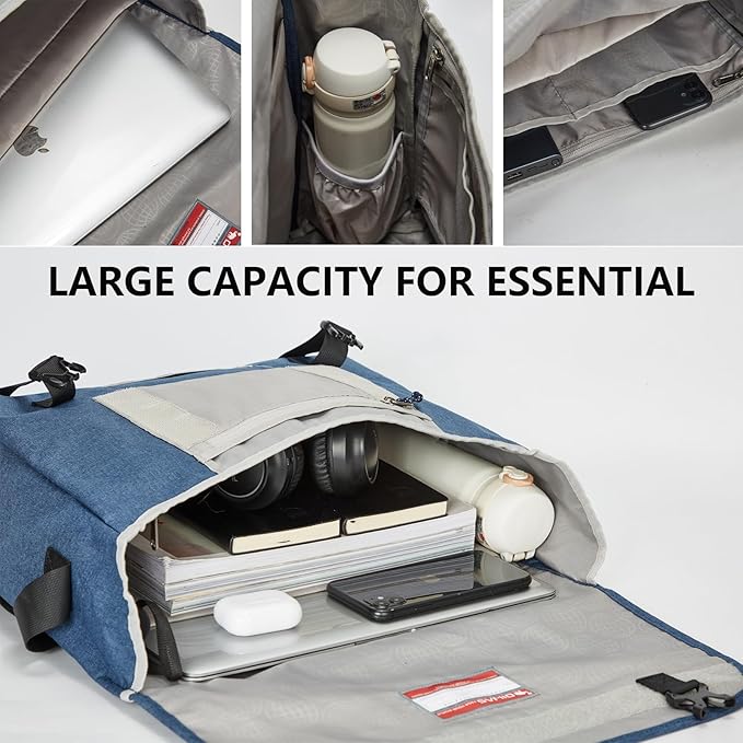 OIWAS Laptop Messenger Bag for Women 15.6 Inch Satchel Bag Men Crossbody Shoulder Bags Briefcase Bag Travel Work Computer Blue