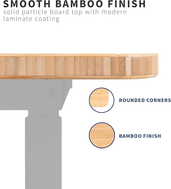 VIVO Universal 71 x 30 inch Solid One-Piece Table Top for Standard and Sit to Stand Height Adjustable Home and Office Desk Frames, Bamboo, DESK-TOP71O