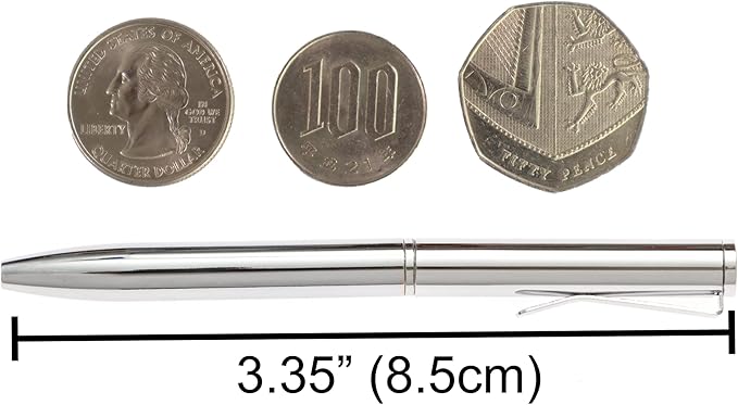 NarwhalCo Set of 2 Small Pens (3.35") for Pocket, Wallet, Planner, Purse or Passport