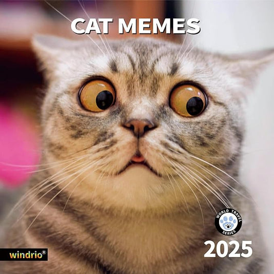 2025 Wall Calendar,Funny Calendar 2025, November 2024 - December 2025, Wall Calendar Funny Animal Memes, 12" x 24" Opened, Full Page 14 Months Thick Paper for Gift Calendar Organizing Planning