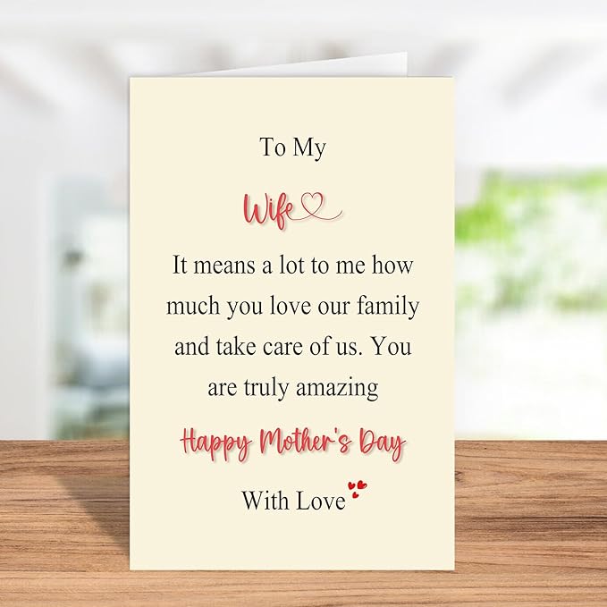 Funny Mother’s Day Card for Wife, Appreciate Card for Her, Mothers Day Gift from Husband, Happy Mothers Day Card