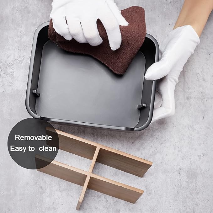 Stylish Desk Organizer and Remote Control Holder in Black - Keep Your Workspace Tidy and Organized, Multi-Purpose Storage for Office Desktop Coffee Table Bedside Nightstand