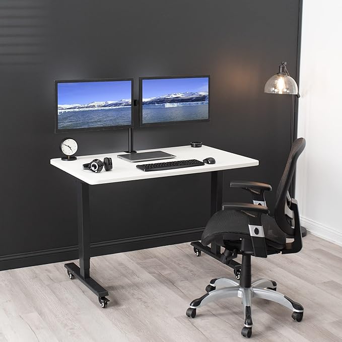 VIVO Universal 48 x 30 inch Solid One-Piece Table Top for Standard and Sit to Stand Height Adjustable Home and Office Desk Frames, White, DESK-TOP48-30W