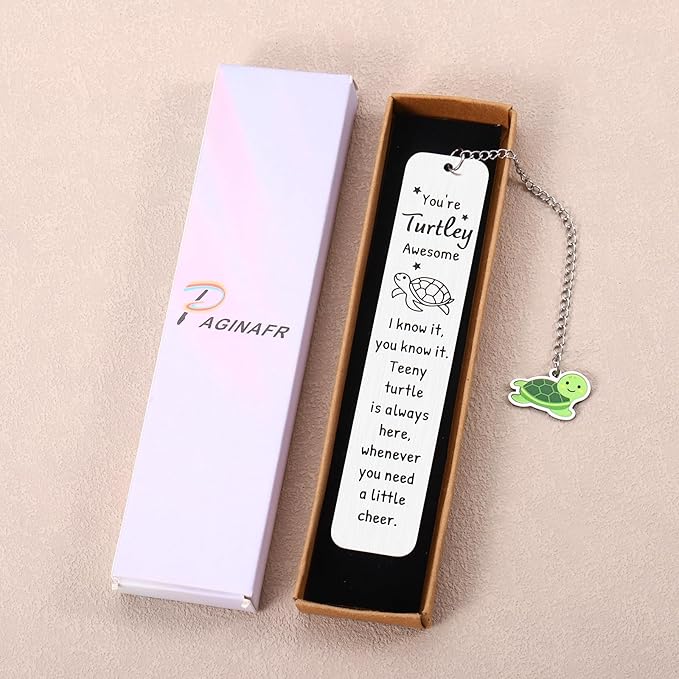 Booktok Gifts, Turtle Bookmark Gifts, White Elephant Gifts, Sea Turtle Gifts for Women, Turtle Gifts for Women, Turtle Lovers Gifts, Cute Book Marks for Reading Women, Cheer up Gifts, Turtle Stuff