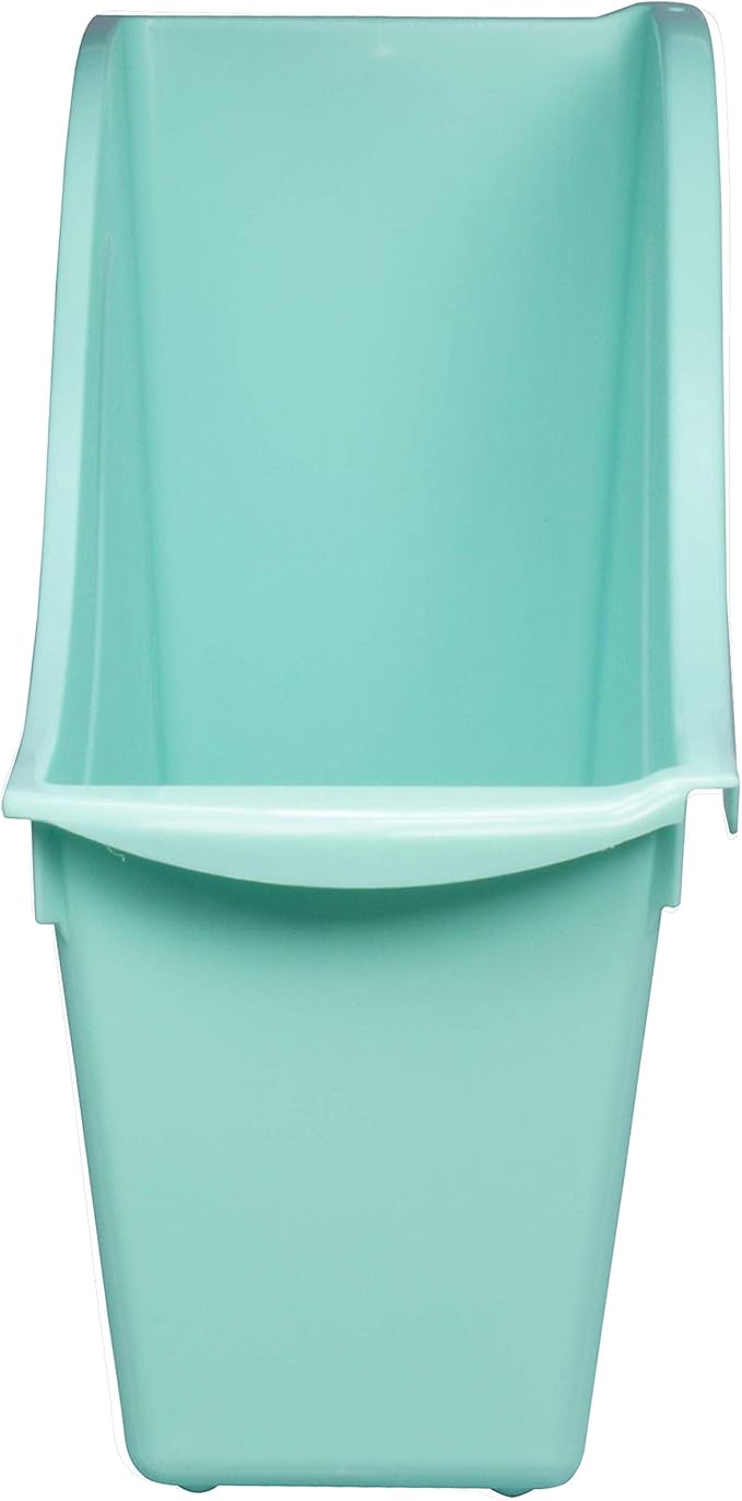 Storex Small Book Bin, Linking Storage Bin, Dry Erase Surface, 11.75" x 8.5" x 4.5" STEM Turquoise (Pack of 6)