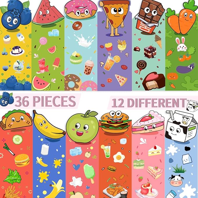 Bookmark, 36Pcs Bookmarks for Kids, Cute Bookmarks, Book Marks for Reading Kids, Kids Bookmarks, Bookmarks for Book Lovers,Book Markers, Bookmarks Bulk, Classroom Rewards, Classroom Prizes Elementary