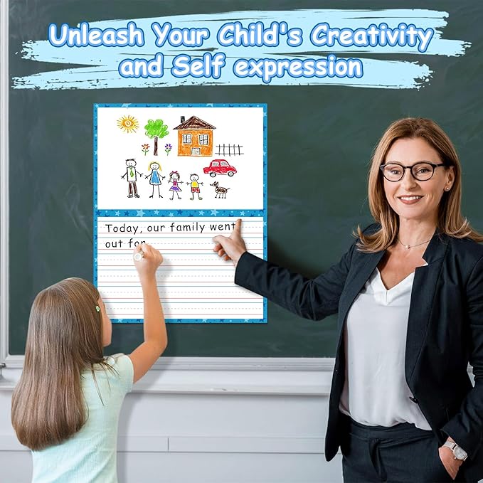 Giant Magnetic Dry Erase Handwriting Paper for Classroom Whiteboards – Reusable Writing Chart with Lined Paper Design, Perfect for Handwriting Practice, Homeschooling, and Teacher Essentials