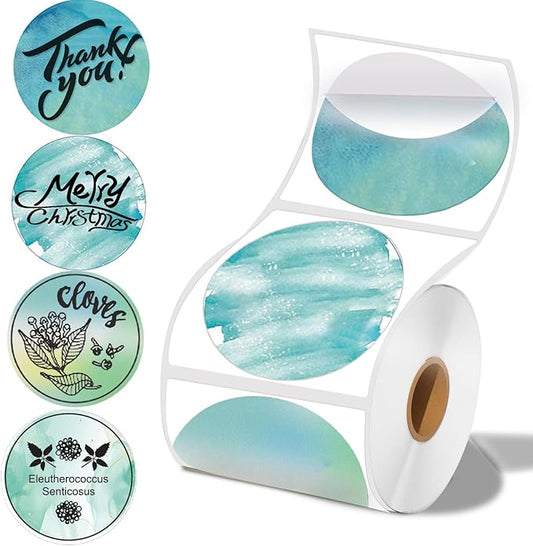 2 x 2 Round Thermal Labels, 2 inch Round Thermal Sticker Labels for Business and Home, for Label Printer, for M110/M220/M221 Label Maker，140 Labels for Printer