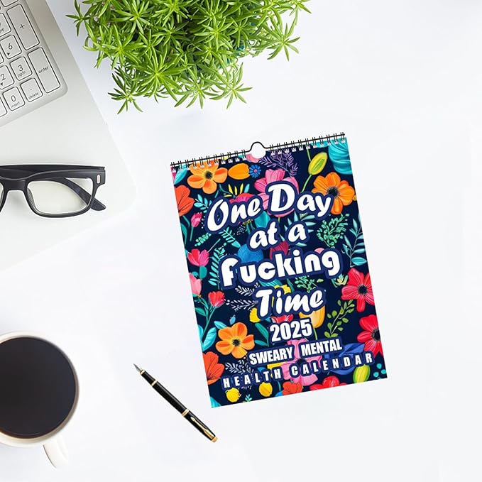 Mental Health Calendar 2025 | Funny Sweary Calendar 2025 | 2025 Wall Calendar, 12 Monthly Funny Wall Calendar Sweary Mental Health Calendar Monthly Planner for Wall Decor